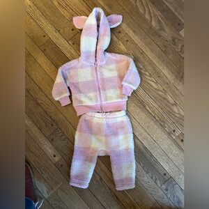 [Tea] Lavender Checkered Bunny Set